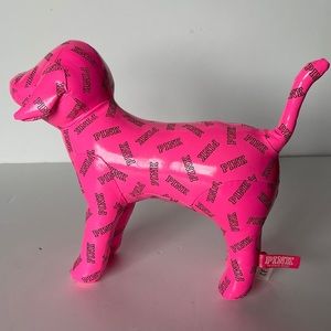 VS PINK Bright Pink Patent Logo Dog Large